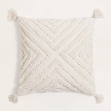 Almofada Quadrada 45x45 Cm Em Algodão Reik Branco - Sklum