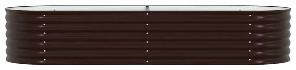 Canteiro Elevado para Jardim Castanho vidaXL 240x80x44 cm em Aço Galva