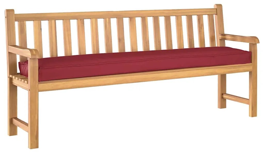 Almofada para Banco Vermelha Vinho 200x40x8 cm em Tecido Oxford