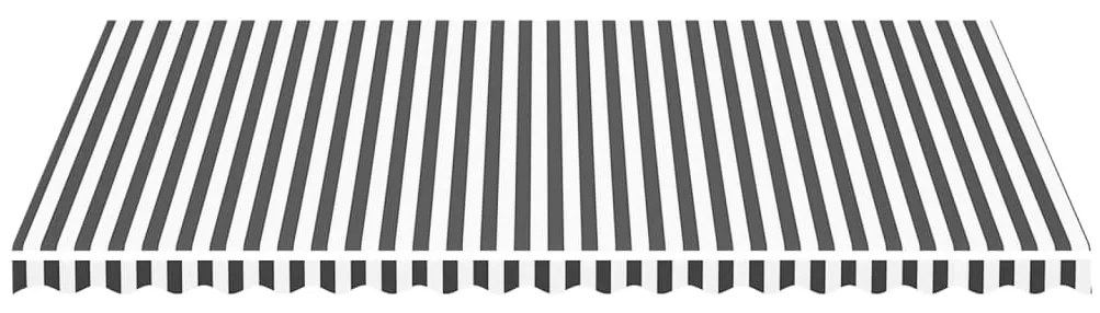 Tecido de substituição para toldo 5x3 m antracite e branco