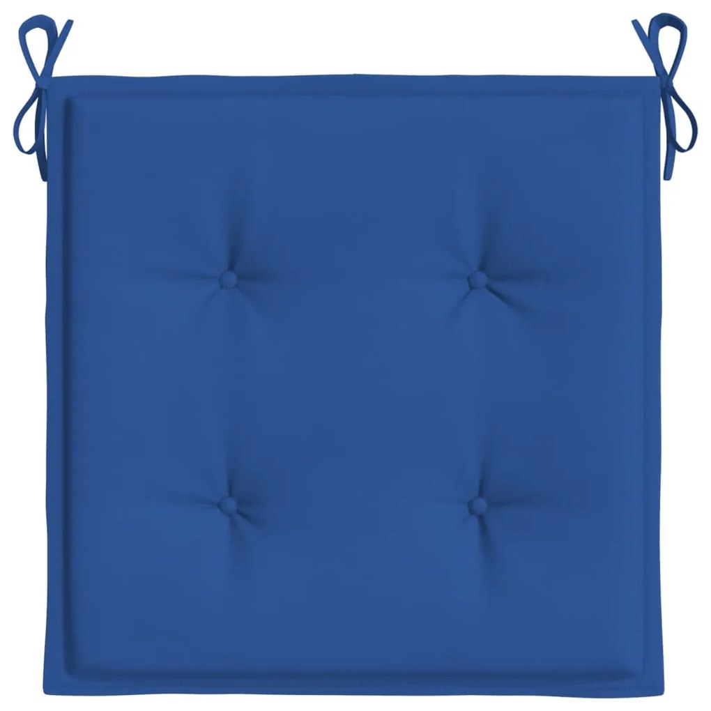 Almofadões p/ cadeiras jardim 4 pcs 50x50x3 cm oxford azul real
