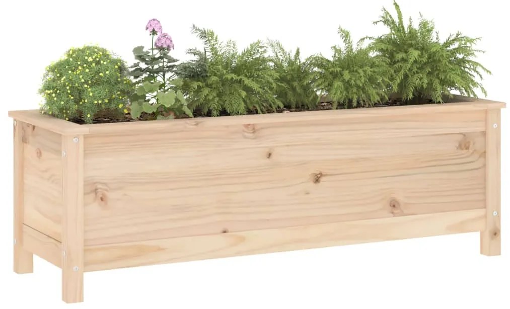 Canteiro elevado de jardim 119,5x40x39 cm pinho maciço