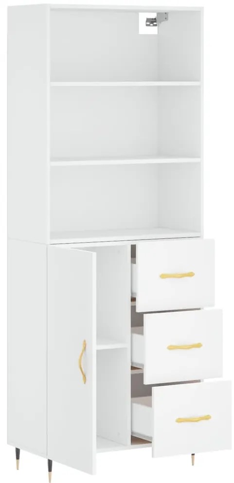 Armário alto 69,5x34x180 cm derivados de madeira branco