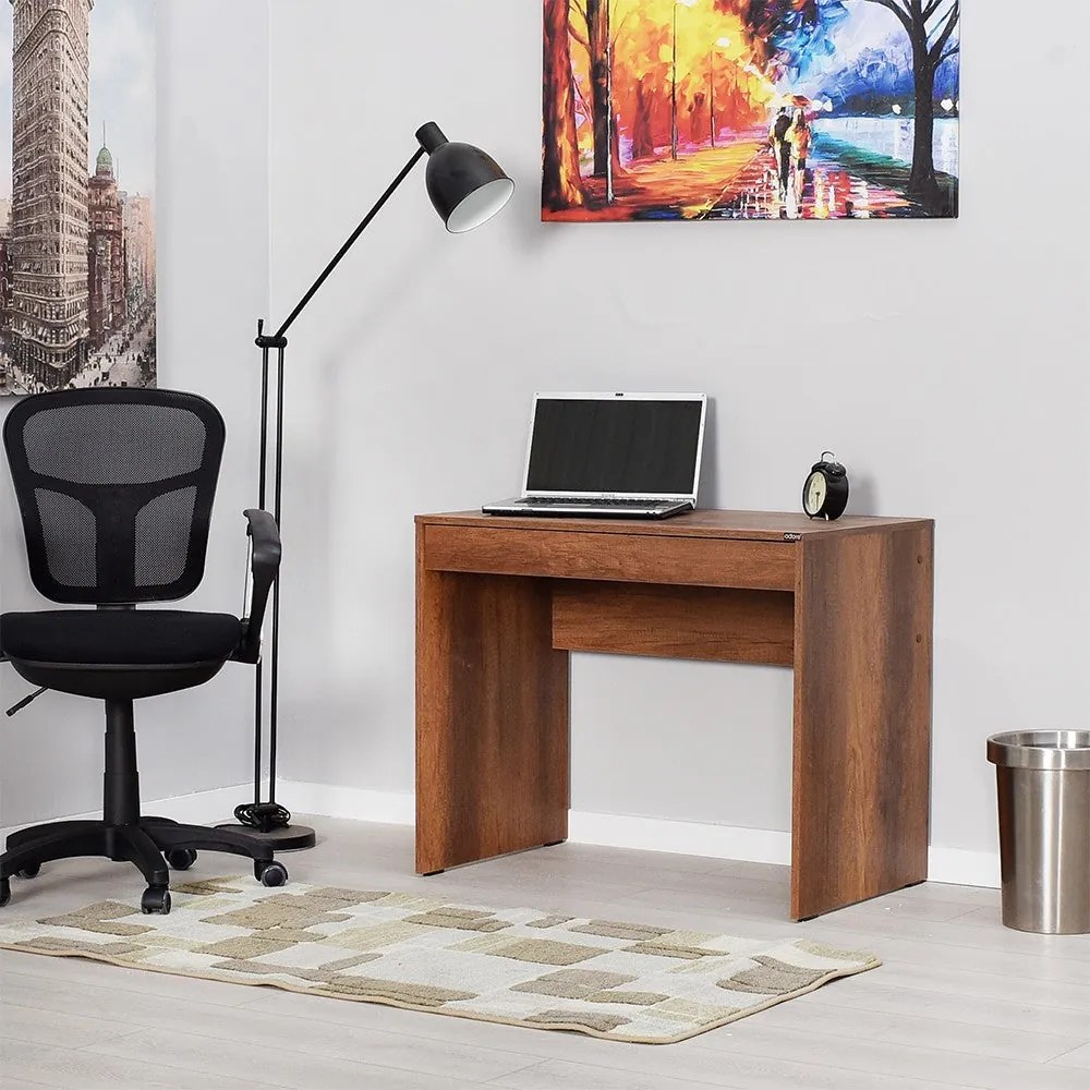 Secretária "Inspire" - 90 x 75 x 55 cm - Nogueira - Design Moderno