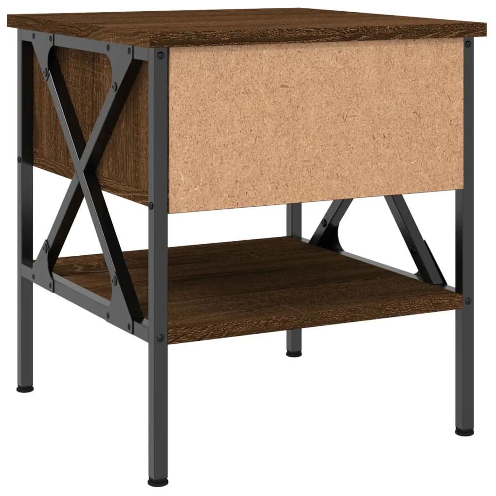 Mesa cabeceira 40x42x45 cm derivados madeira carvalho castanho