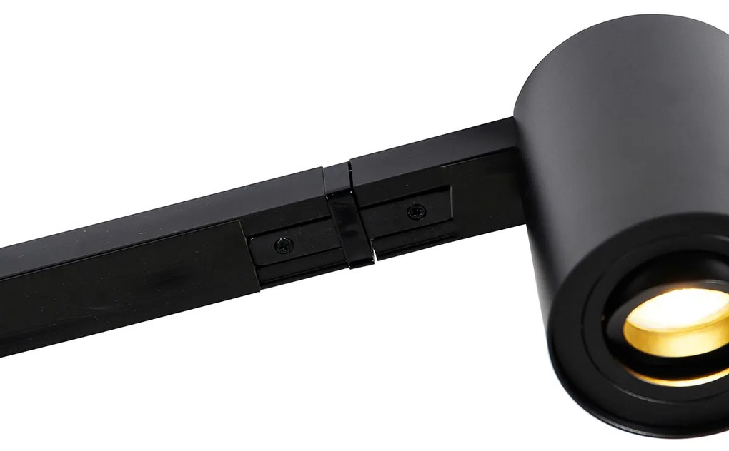 Sistema de Trilho Moderno Monofásico com 5 Focos Pretos - Rondoo Up