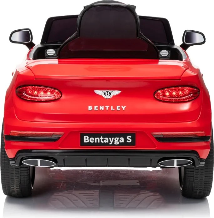 Carro elétrico para Crianças 12V Bentley Bentayga S, Rodas de espuma EVA, Assento Couro ecológico Vermelho