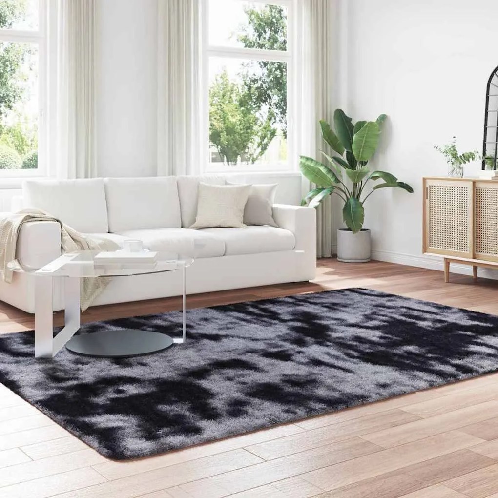 Tapete shaggy de pelo alto NAVARRA 200x290 cm cinzento-escuro