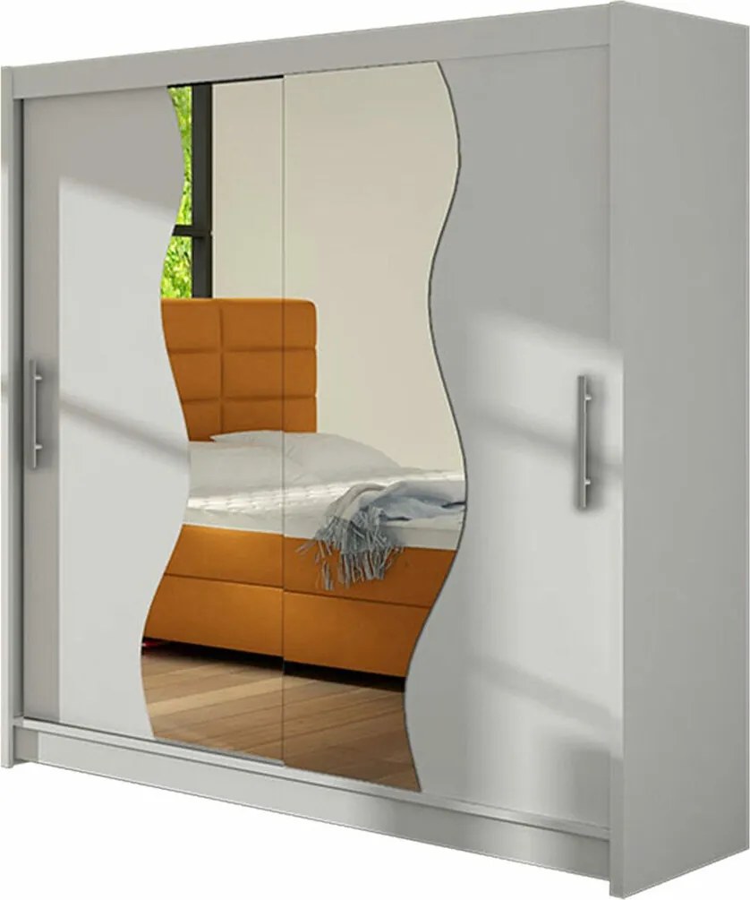 Roupeiro Closico Area, Branco, 215x180x58cm, 151 kg, Portas para roupeiro: Deslizante, Número de prateleiras: 5, Número de prateleiras: 5