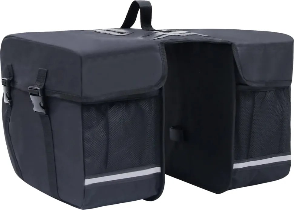 vidaXL Alforge duplo para bicicleta impermeável 35 L preto
