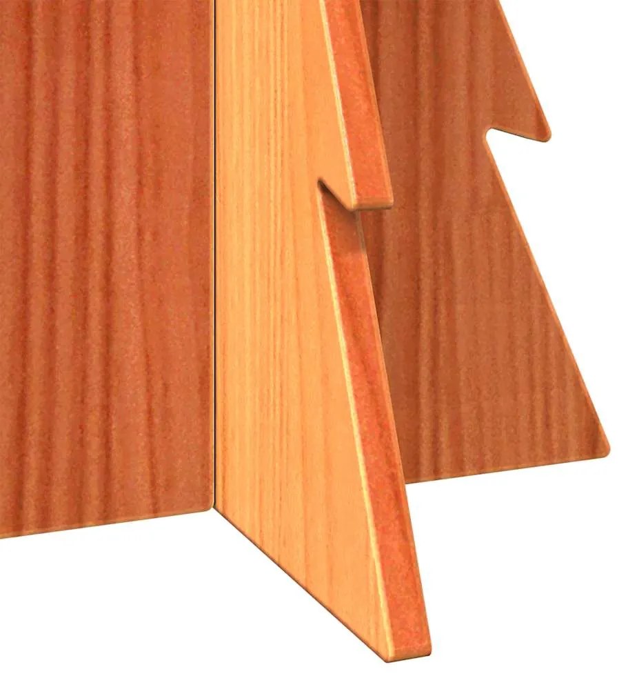 Árvore Natal decorativa 59,5 cm pinho maciço castanho-mel