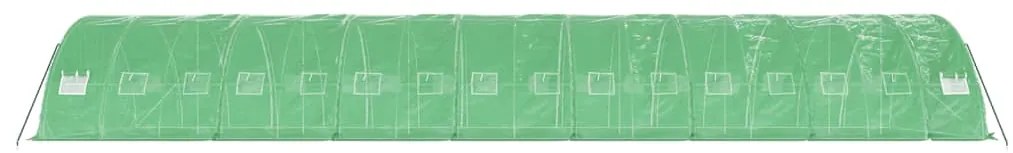 Estufa com estrutura de aço 80 m² 16x5x2,3 m verde