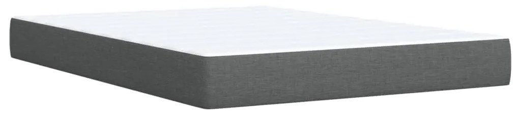 Cama com molas/colchão 140x200 cm tecido cinzento-escuro