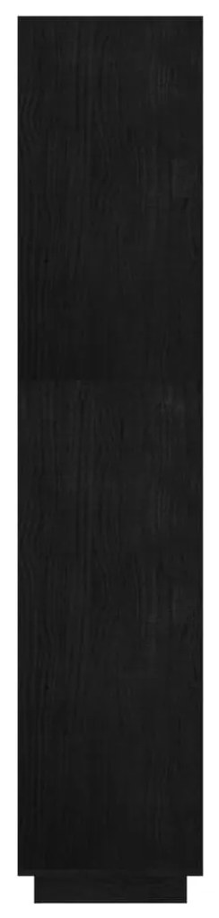 Estante/divisória 80x35x167 cm pinho maciço preto