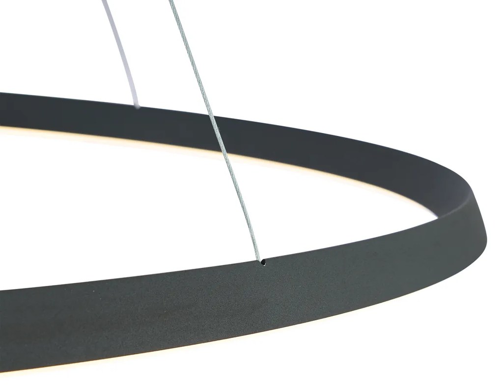 Candeeiro suspenso escandinavo preto 110cm incl. LED regulável em 3 níveis - Circuit Escandinavo