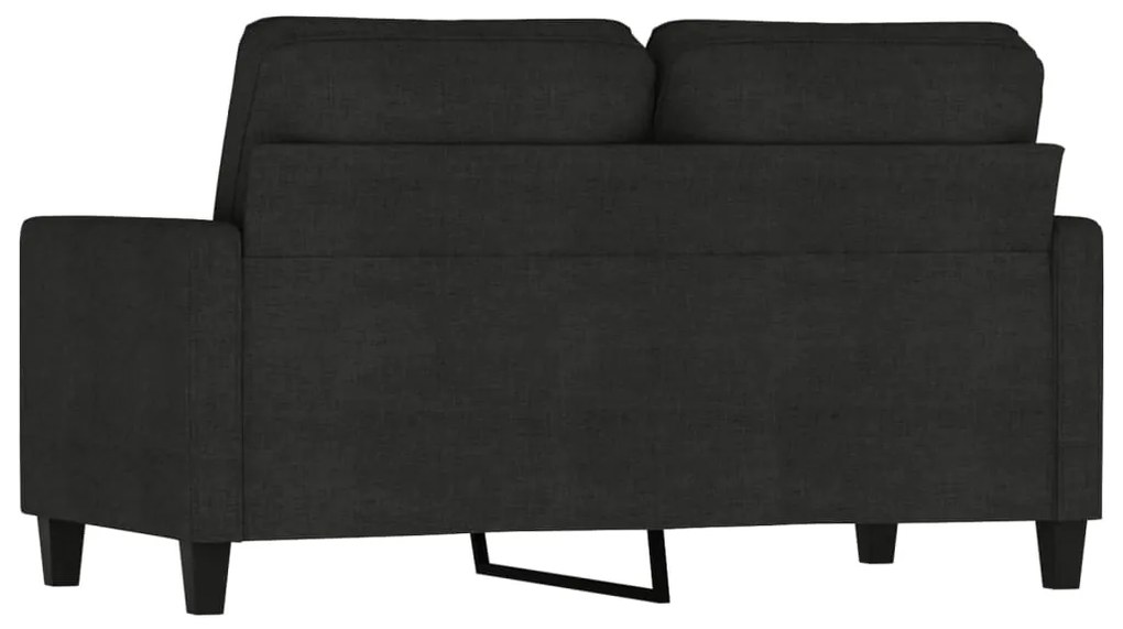 Sofá de 2 lugares tecido 120 cm preto