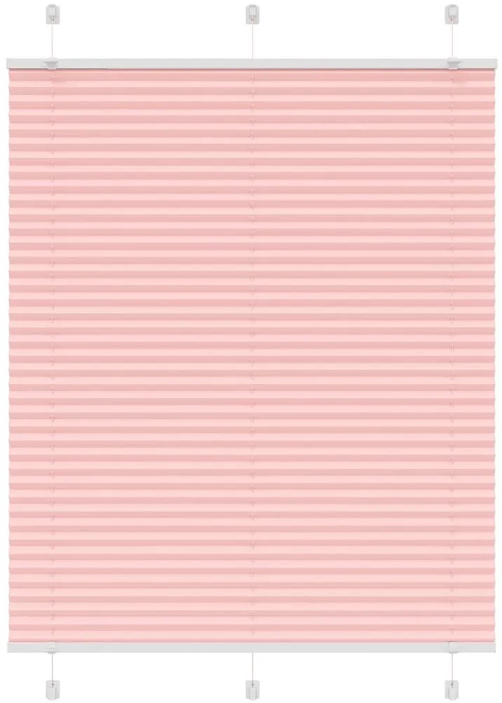 vidaXL Rosa Plissada Cega 110x150 cm Largura Tecido 109,4cm Poliéster