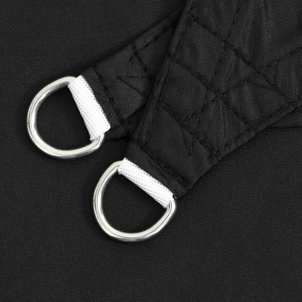 Para-sol estilo vela tecido oxford triangular 5x5x5 m preto