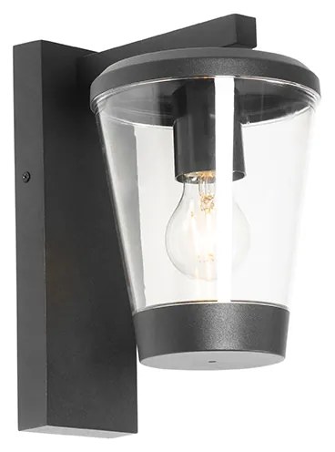 Candeeiro de parede exterior moderno preto IP44 - Joren Moderno
