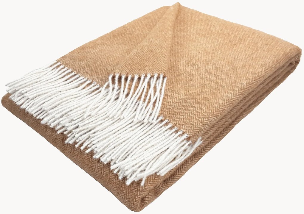 Manta de lã com padrão em ziguezague Tirol