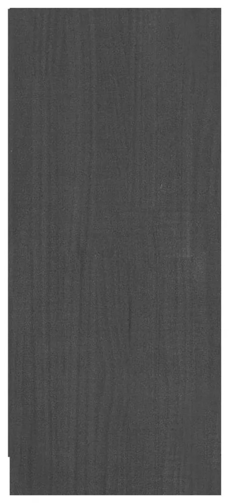 Aparador pinho maciço 70x33x76 cm cinzento