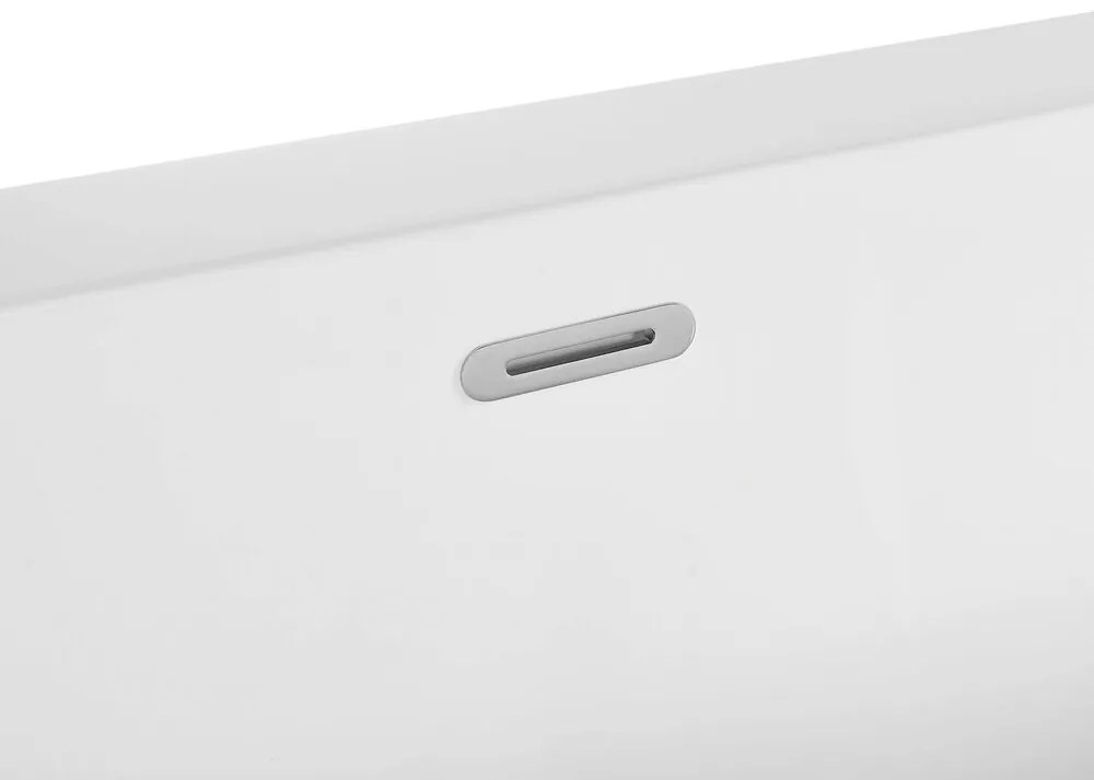 Banheira para parede em acrílico branco 170 x 80 cm HARVEY Beliani