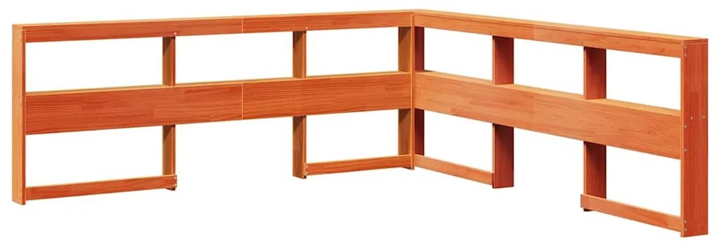 Cama com estante sem colchão 200x200 cm pinho maciço