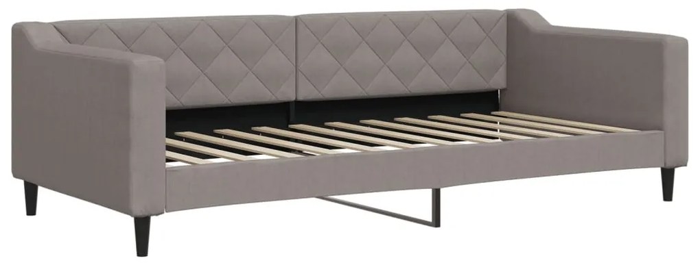Sofá-cama c/ gavetão/colchões 90x200cm tecido cinza-acastanhado