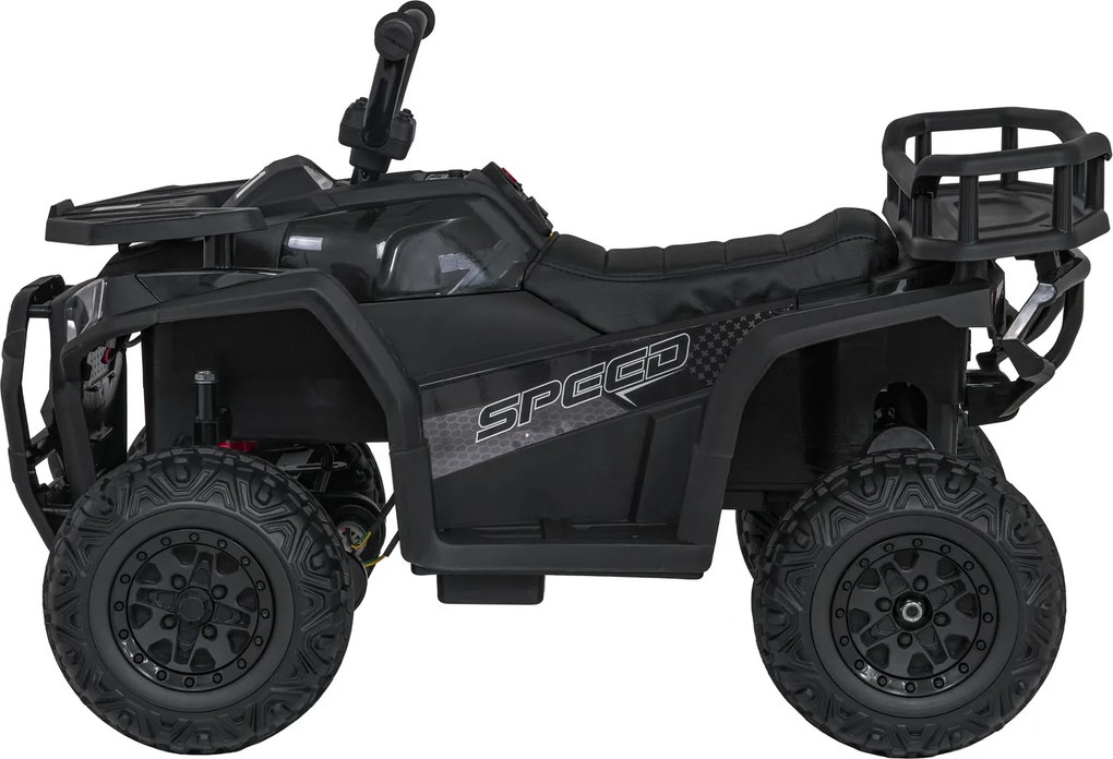 Moto 4 eletrica 12V 4x4 para crianças ATV Robust 01, Rodas de espuma EVA Preta