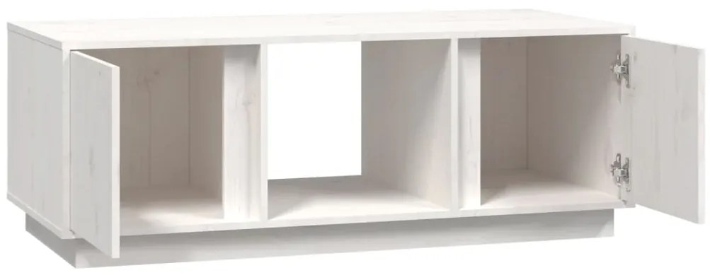 Mesa de centro 110x50x40 cm pinho maciço branco