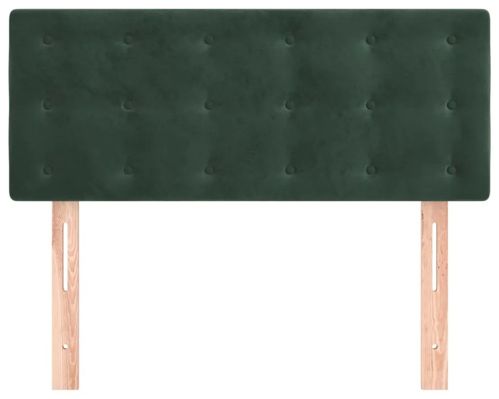 Cabeceira de cama veludo 80x5x78/88 cm verde-escuro