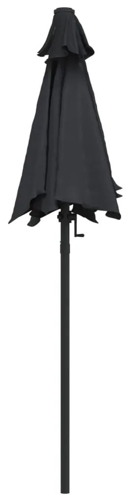 Guarda-sol 200x224 cm alumínio preto