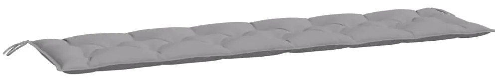 Almofadões banco jardim 2 pcs 200x50x7cm tecido oxford cinzento