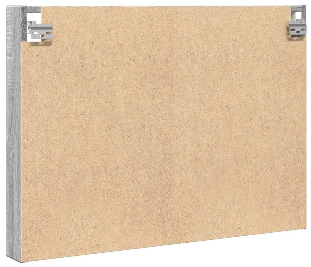 Armário vitrine 80x8,5x58 cm derivados de madeira cinza sonoma