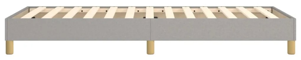 Estrutura de cama sem colchão 100x200 cm tecido cinzento-claro