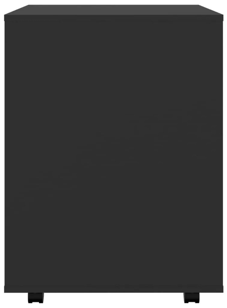 Móvel com rodas 60x53x72 cm derivados de madeira preto