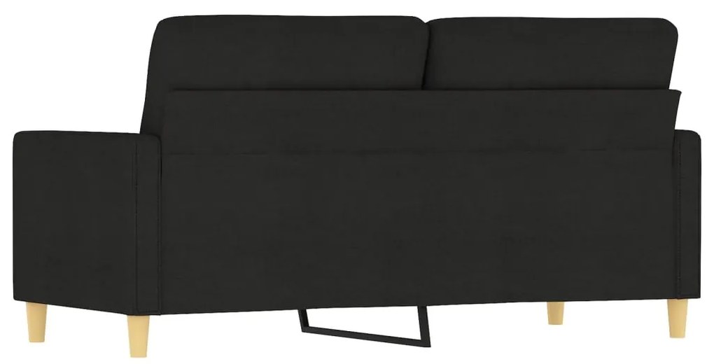 Sofá de 2 lugares tecido 140 cm preto