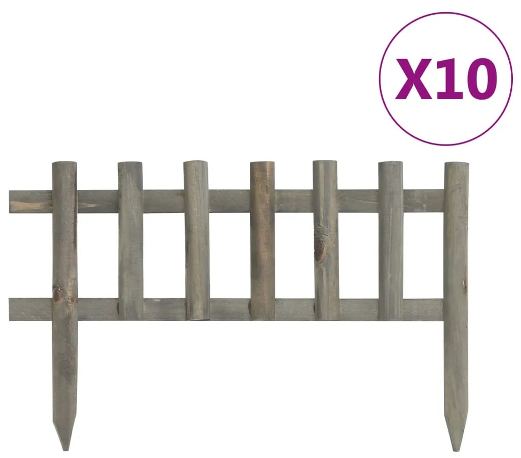 Bordas de relvado 10 pcs 4,4 m abeto