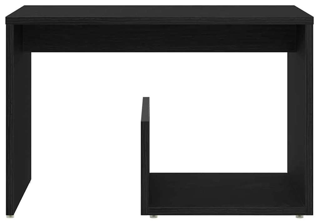 Mesa de Apoio vidaXL Preta em Madeira de Carvalho 59x36x38 cm