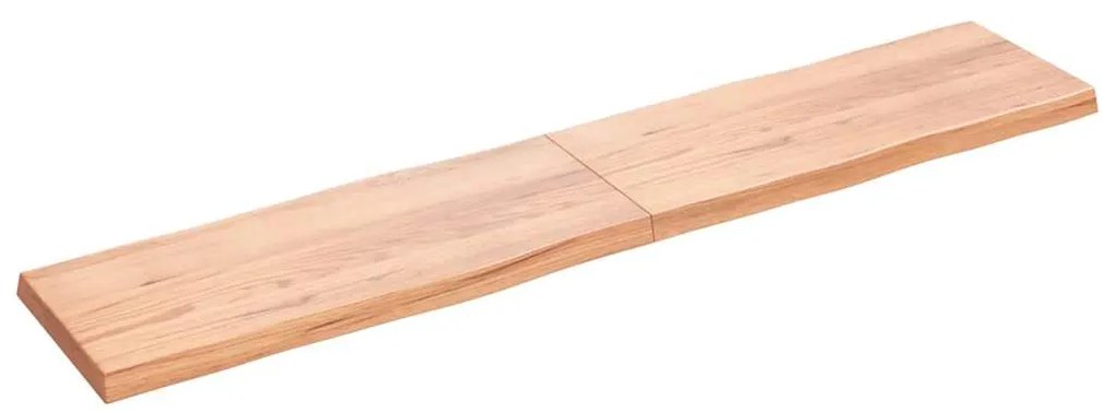 Tampo de mesa com bordas vivas carvalho tratado castanho-claro