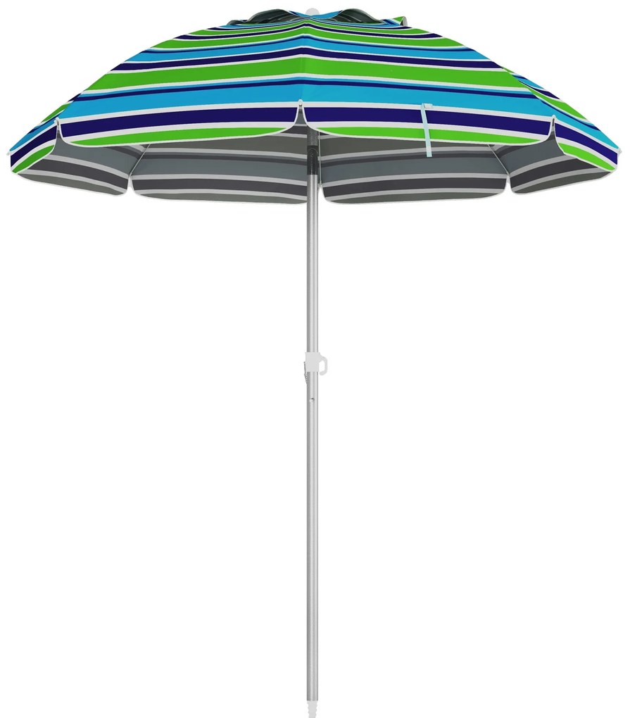 Chapéu de Sol de Praia Ø178x205 cm Chapéu de Sol para Terraço com Incl