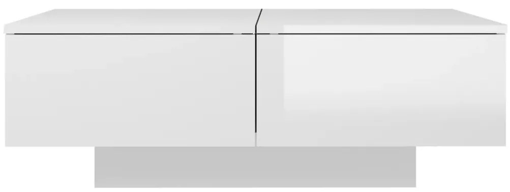 Mesa de centro derivados de madeira branco brilhante