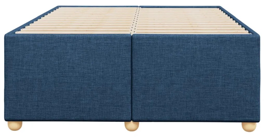 Estrutura de cama sem colchão 120x190 cm tecido azul