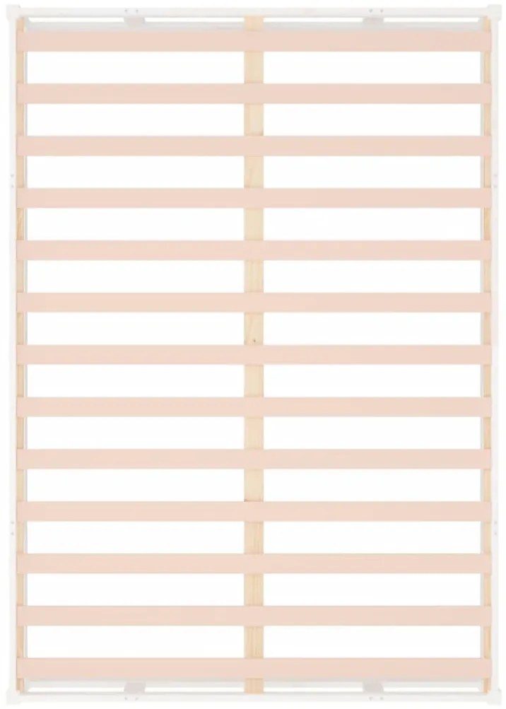 Estrutura de cama 120x200 cm madeira maciça branco