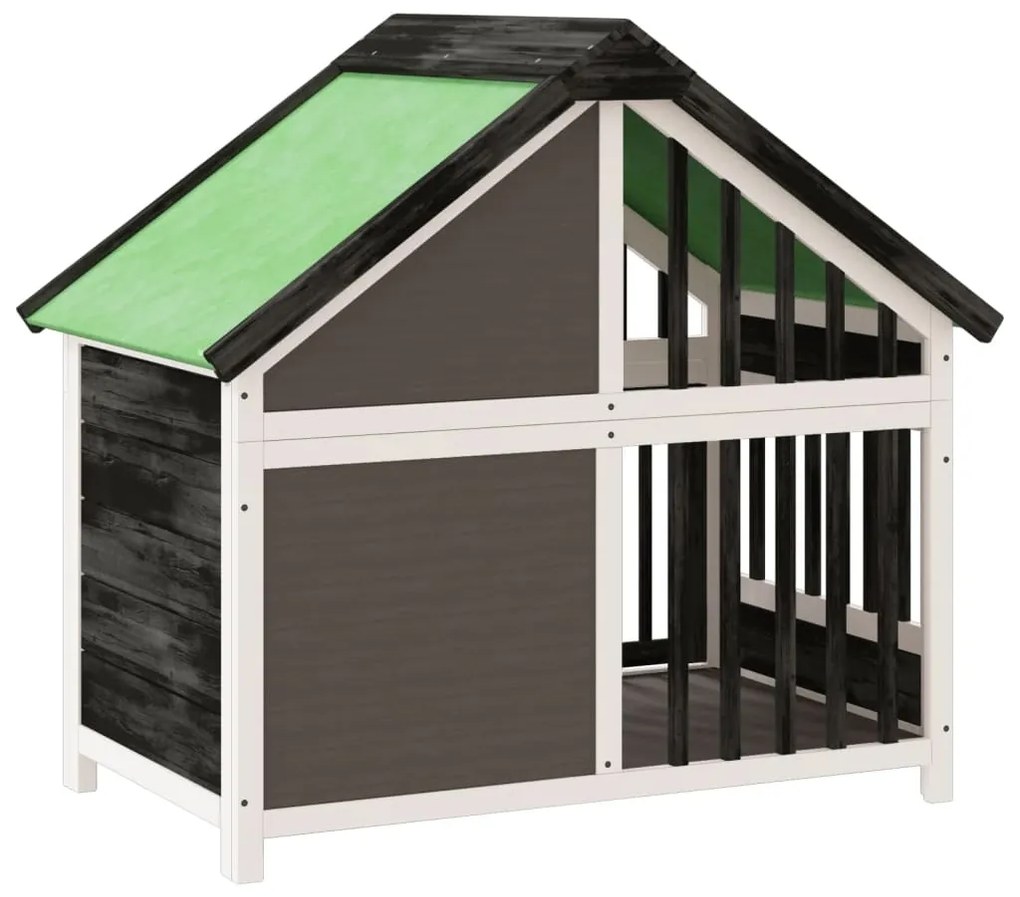 Casota para cães 96x60,5x87 cm pinho maciço cinzento