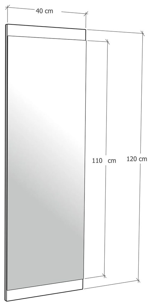 Espelho Boy Aynası Dekoratif Basic Cev – Nogueira – 120x40x2,2 cm