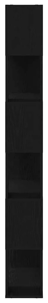 Estante de Livros vidaXL Carvalho Preto 80x24x186 cm Madeira Engenhari