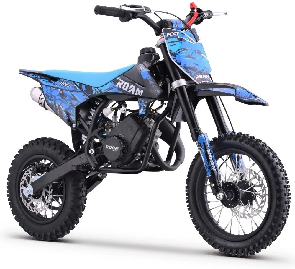 MINI MOTO PARA CRIANÇAS MINICROSS gasolina 60cc Roan RXT 12"/10" AZUL