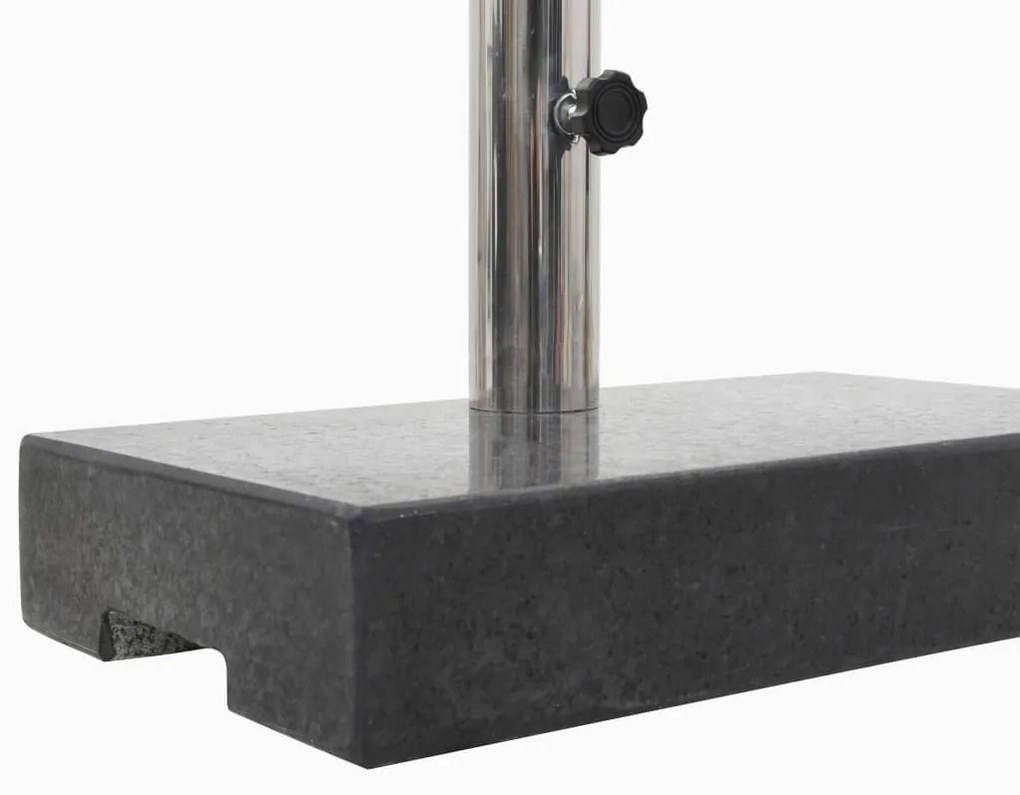 Base de guarda-sol retangular granito 25 kg preto
