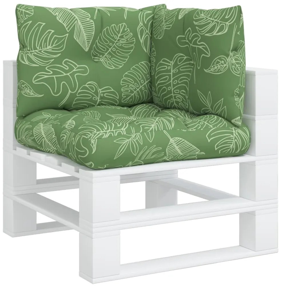Almofadões p/ móveis paletes 3 pcs tecido oxford padrão folhas
